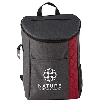 Insulated Cooler Backpack Heathered Quilted Bottle Opener - 11 x 17 in - product view 9