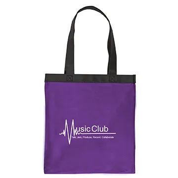 Custom Tote Bag Two-Tone Non-Woven - 13 1/4 x 14 in - product view 3