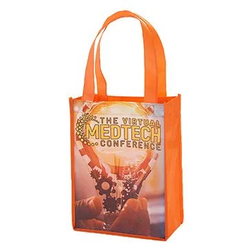 Custom Tote Bag Mini Sublimated Gusseted - 9 x 12 x 4.5 in