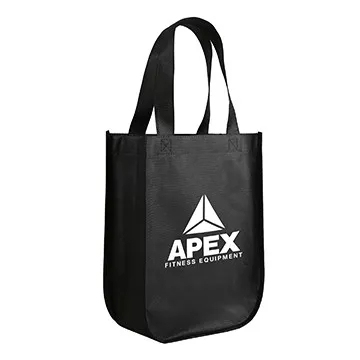 Custom Tote Bag Curve Bottom Non-Woven - 9 x 12 x 4.5 in