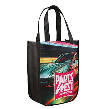 Custom Tote Bag Curve Bottom Sublimated - 9 x 12 x 4.5 in