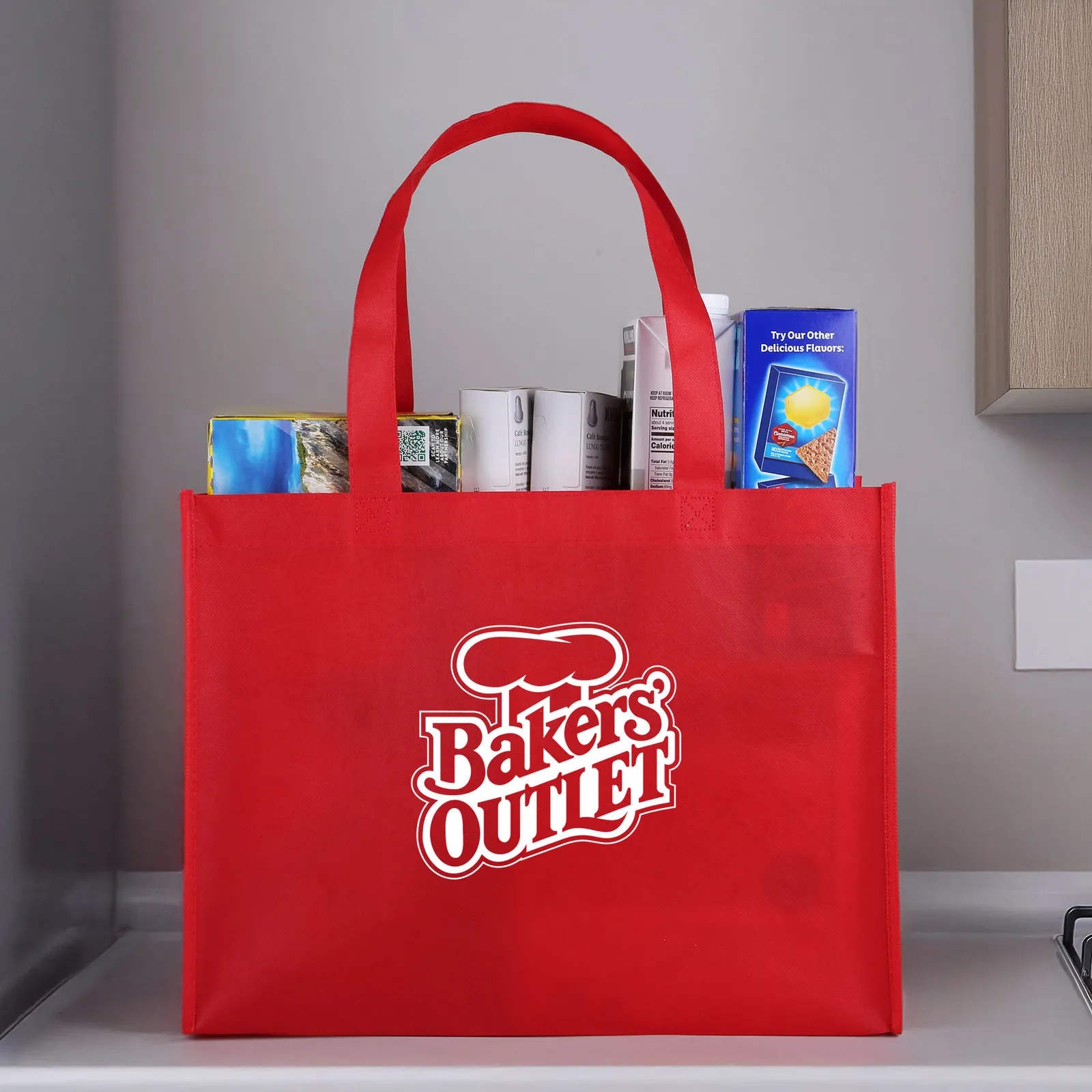 Custom Tote Bag Shopping RPET Large - 16 x 12 x 6 in