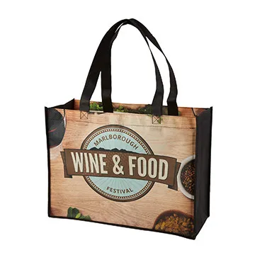 Custom Tote Bag Shopping 2-Sided Large - 16 x 12 x 6 in - product view 2