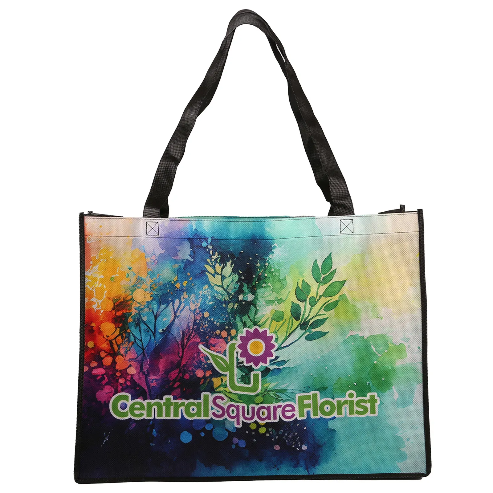 Custom Tote Bag Non-Woven Sublimated Shopping - 20 x 15 in