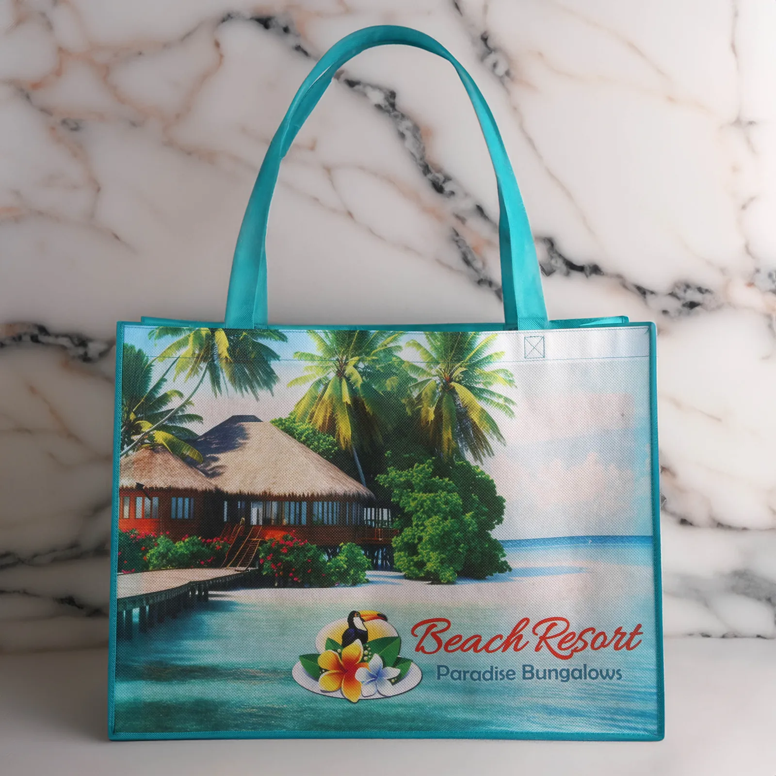 Custom Tote Bag Non-Woven Sublimated Two-Sided - 20 x 15 in