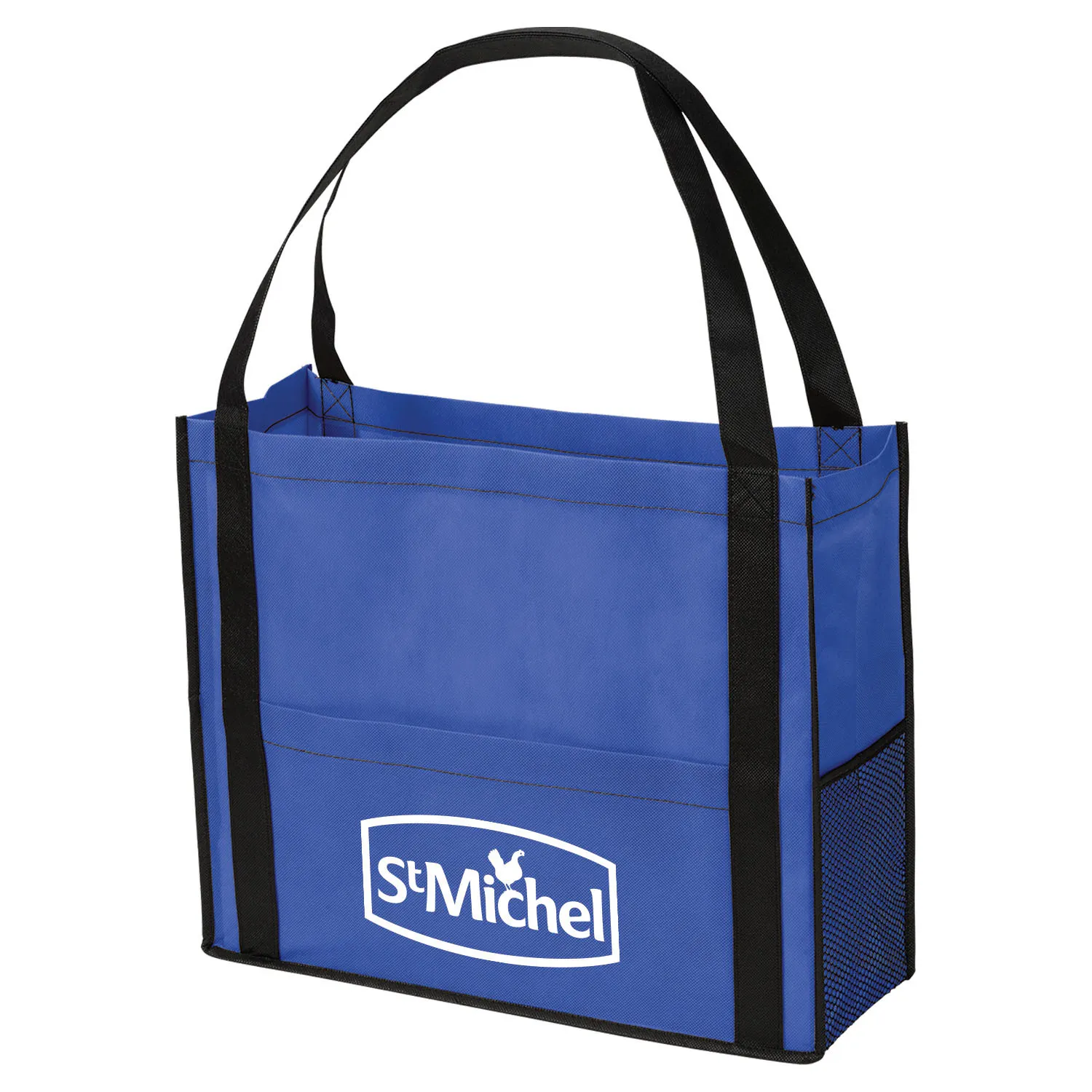 Custom Tote Bag Non-Woven Mesh Pocket Style - 17 x 14 in - product view 6