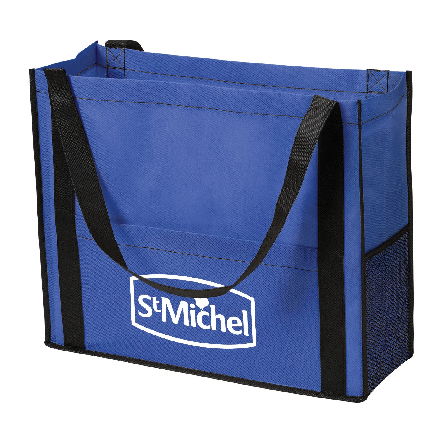 Custom Tote Bag Non-Woven Mesh Pocket Style - 17 x 14 in - product view 12