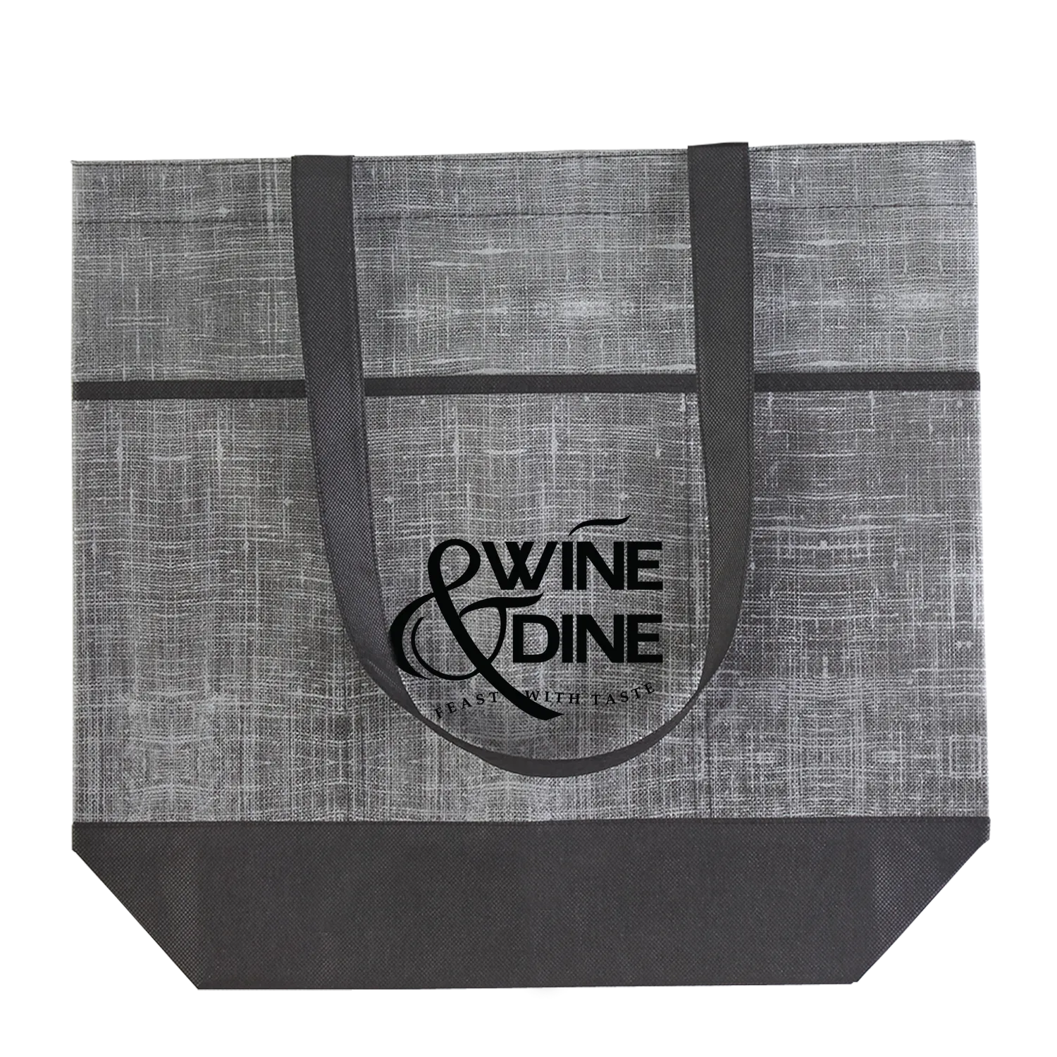 Custom Tote Bag Non-Woven Distressed Denim Look - 16.75 x 14 in - product view 2