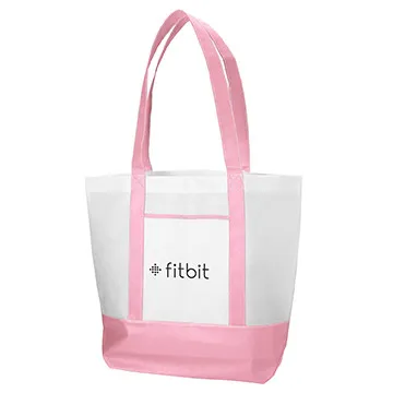 Custom Tote Bag Non-Woven Nautical Two-Tone - 18 x 15 in - product view 4