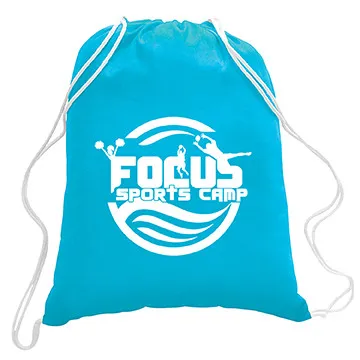 Drawstring Backpack Cotton Canvas with Rope Closure - 13.75 x 17.63 in - product view 8