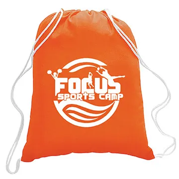 Drawstring Backpack Cotton Canvas with Rope Closure - 13.75 x 17.63 in - product view 12