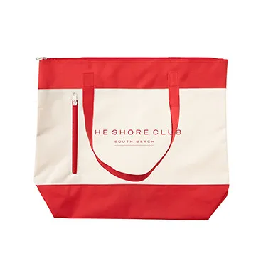 Custom Tote Bag Polyester Nautical Zippered - 19 x 16 in - product view 7