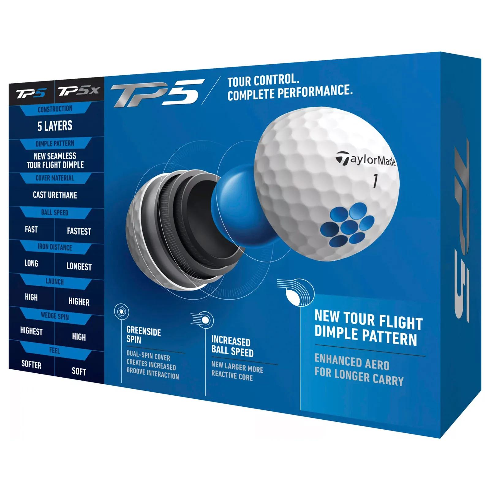 TaylorMade Golf Balls TP5 Tour Performance - 1 Dozen - product view 3