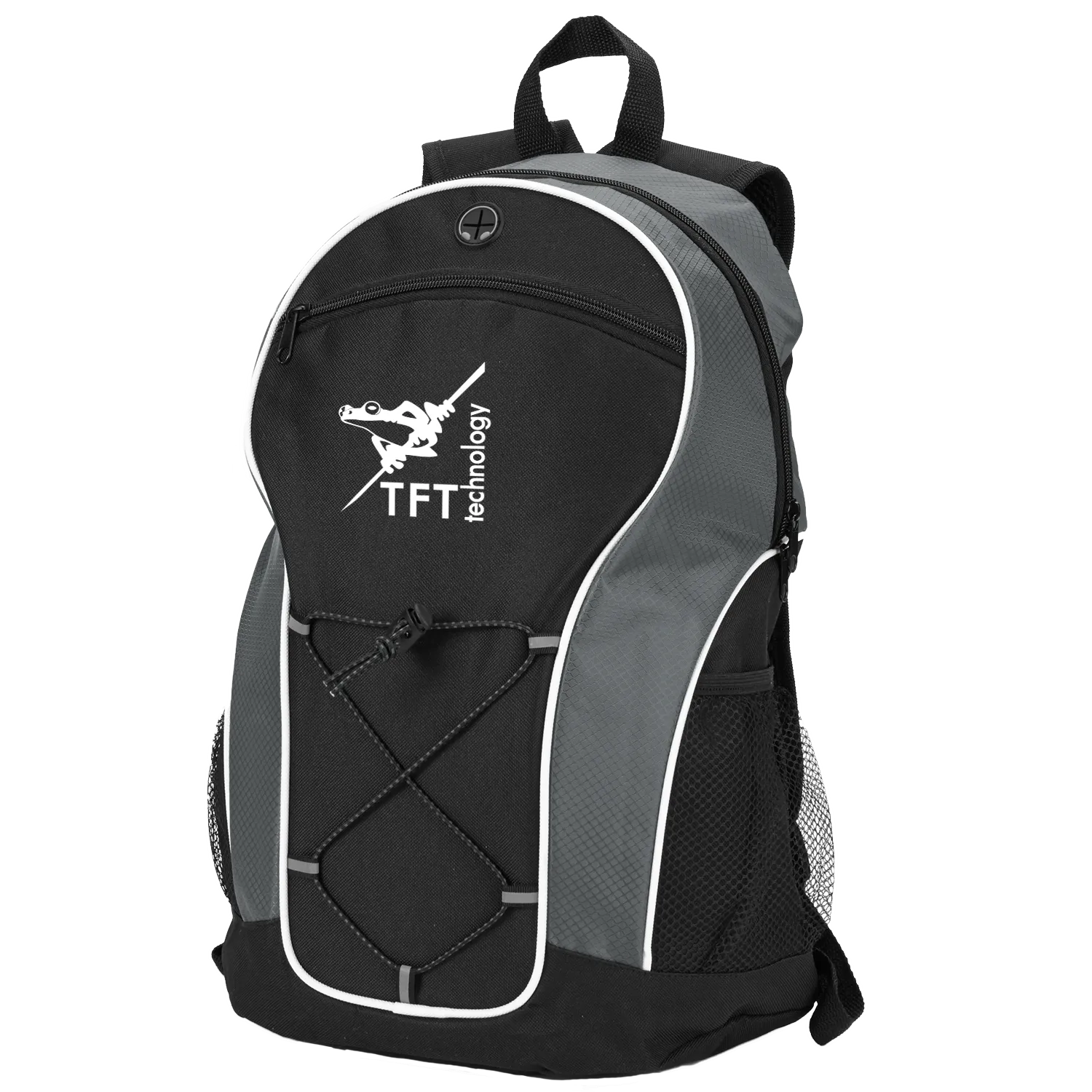 Custom Polyester Backpack with Ripstop Accents - 12 x 17.5 in - product view 5