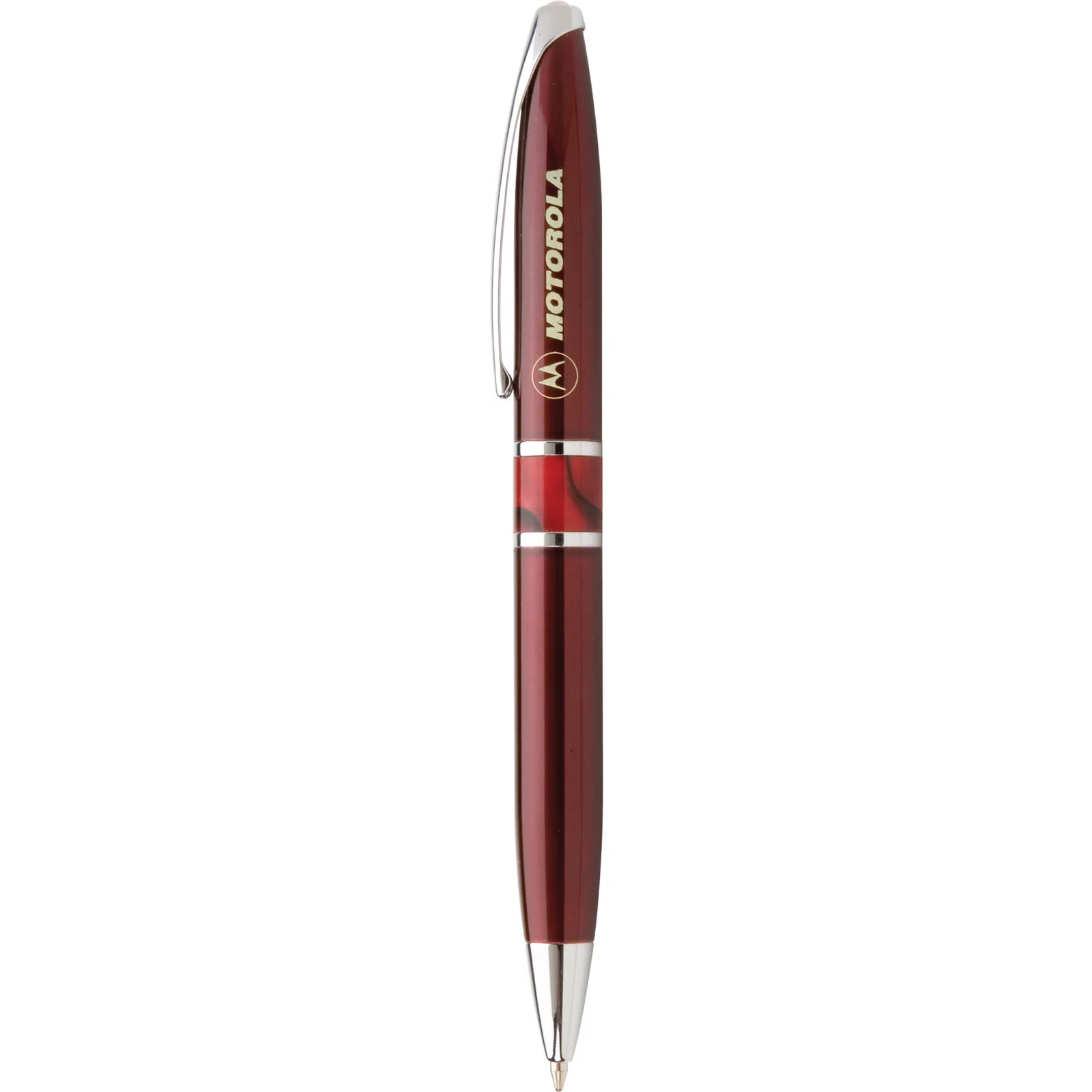 Executive Metal Pen with Marble Acrylic Band - 5.6 in - product view 4