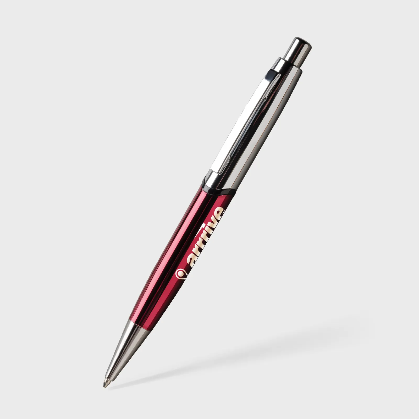 Executive Metal Pen High Gloss Silver Cap - 5.4 in - product view 2