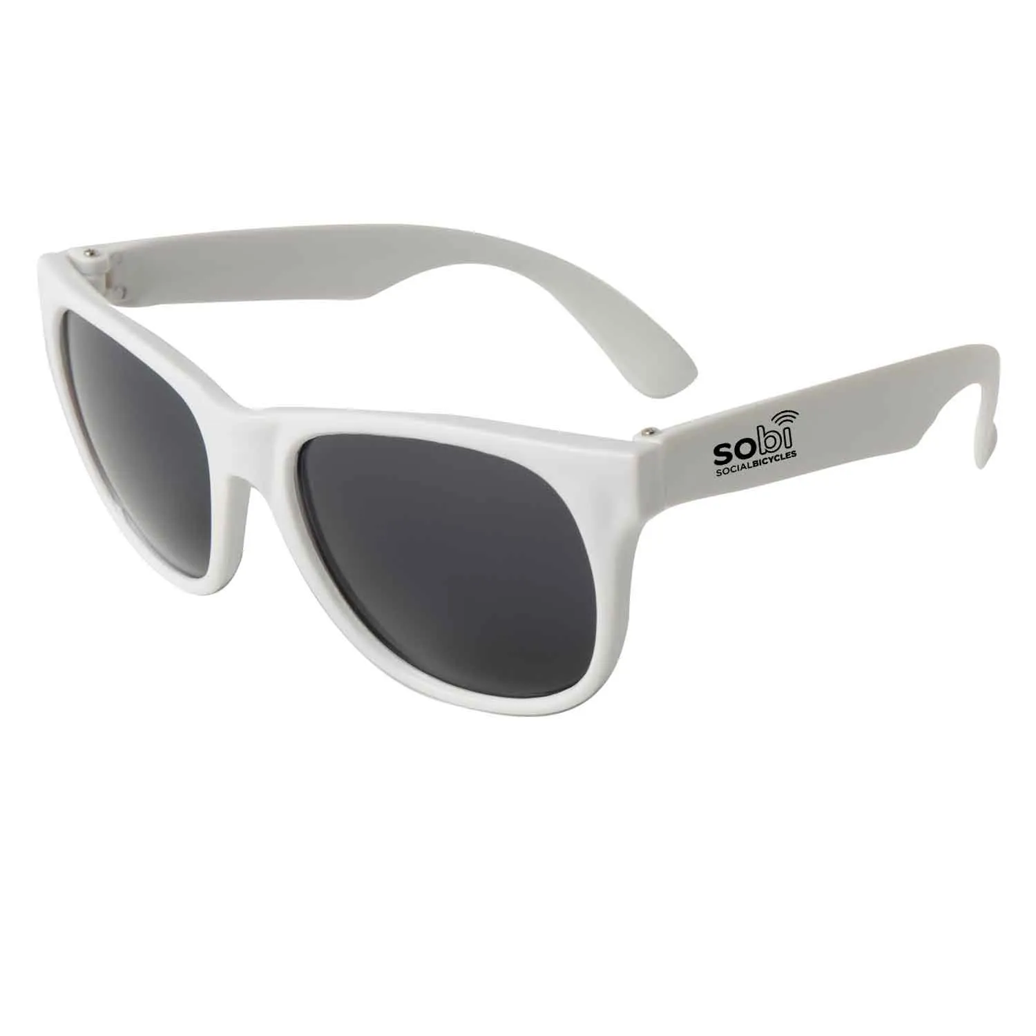 Sunglasses Neon White Frame UV Protection - 5 3/4 in