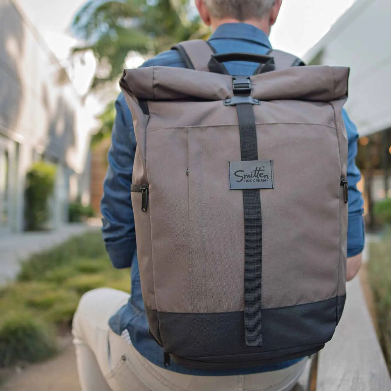 Roll Top Backpack Water Resistant 25 Liter Capacity