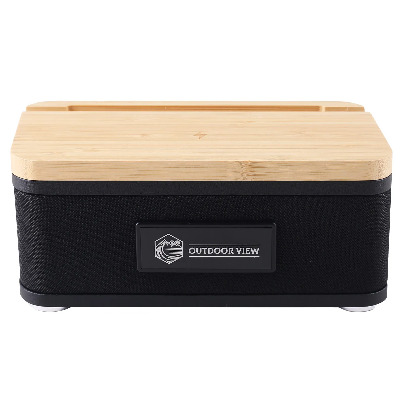 Wireless Speaker Bamboo With Phone Charger - 10W - product view 2
