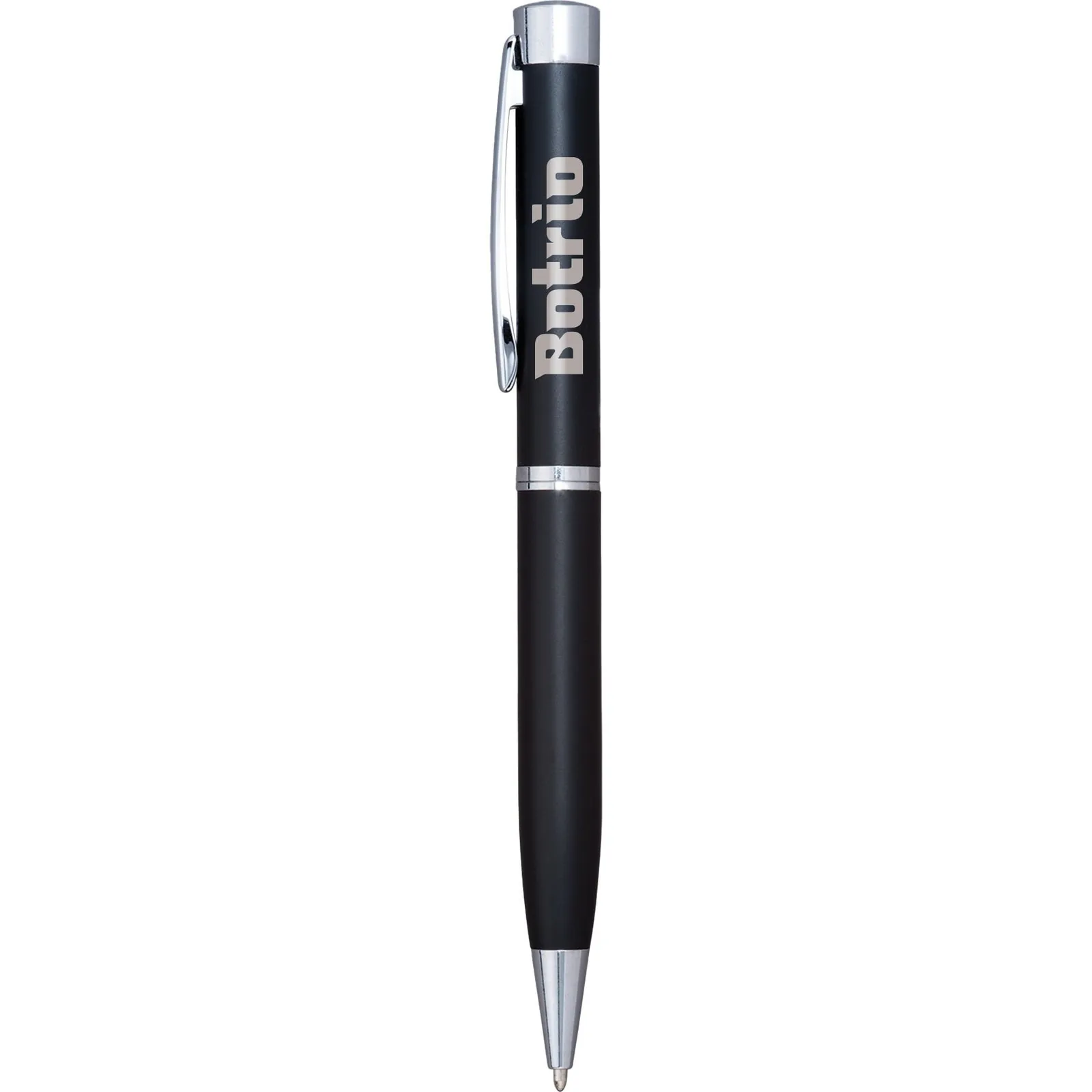 Executive Pen Twist Action Metal with Silver Trim (Black)