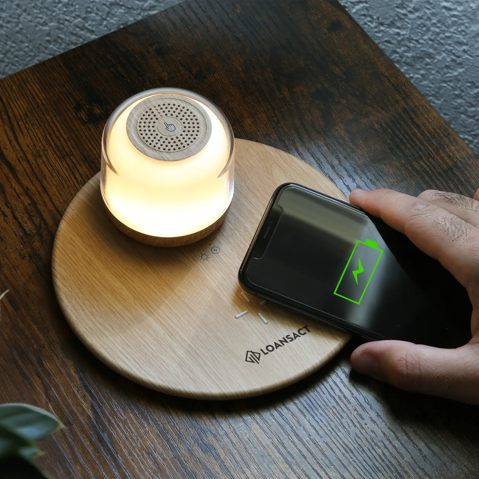 Wireless Charger Speaker Light 3-in-1 with RGB Modes - product view 4