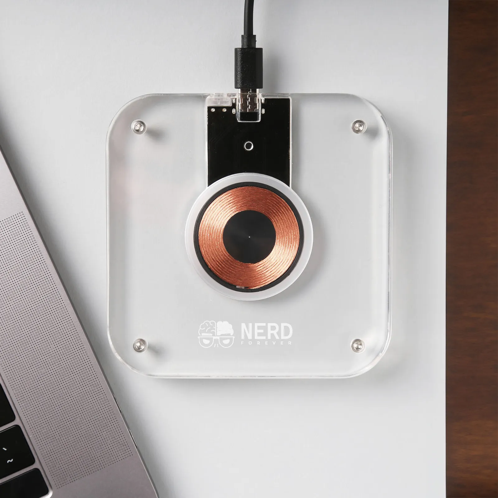 Wireless Charger Acrylic with Color-Changing LED - 15W - product view 8