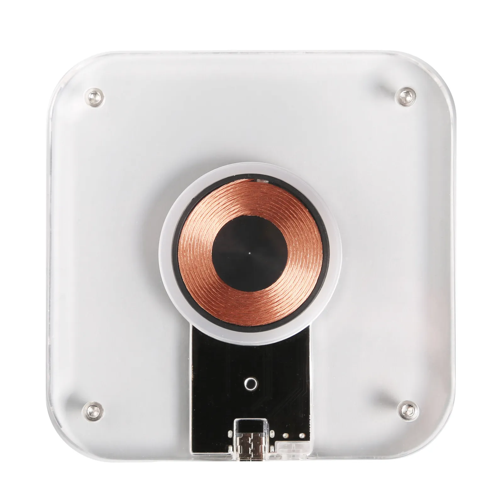 Wireless Charger Acrylic with Color-Changing LED - 15W - blank view 12