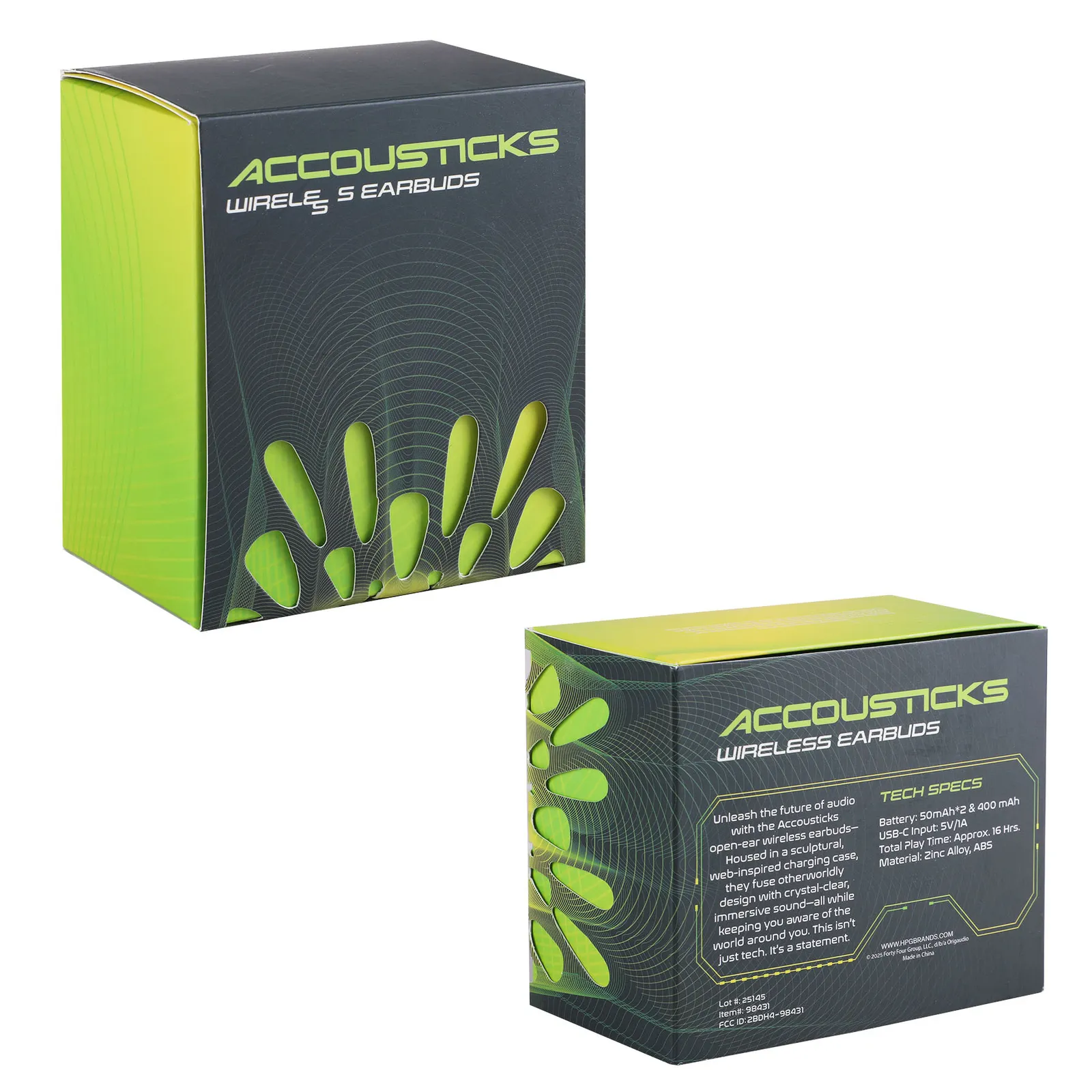 Wireless Earbuds Over Ear Illuminated Metal Case - product view 7