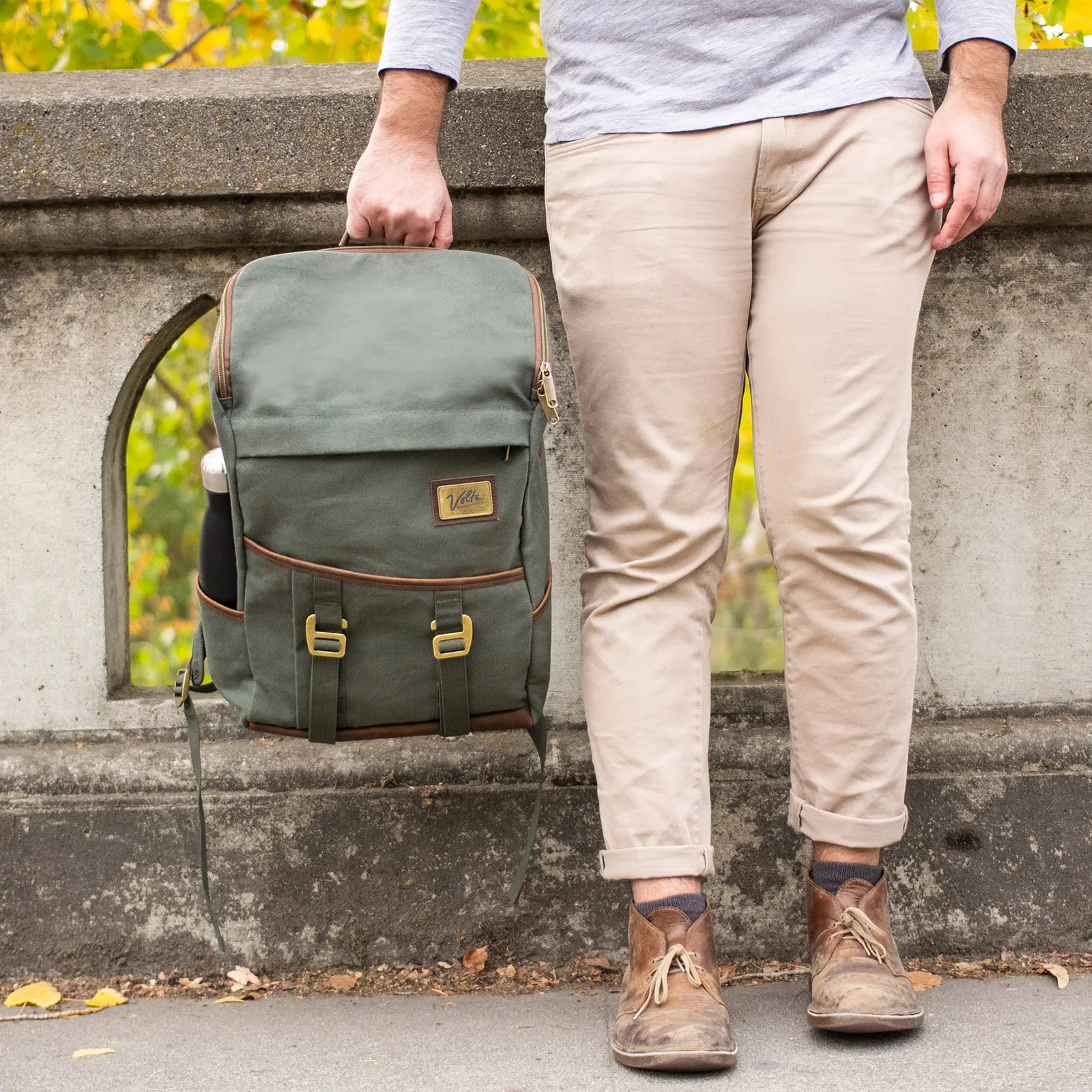 Backpack Cotton Canvas Laptop Sleeve - 19.5L