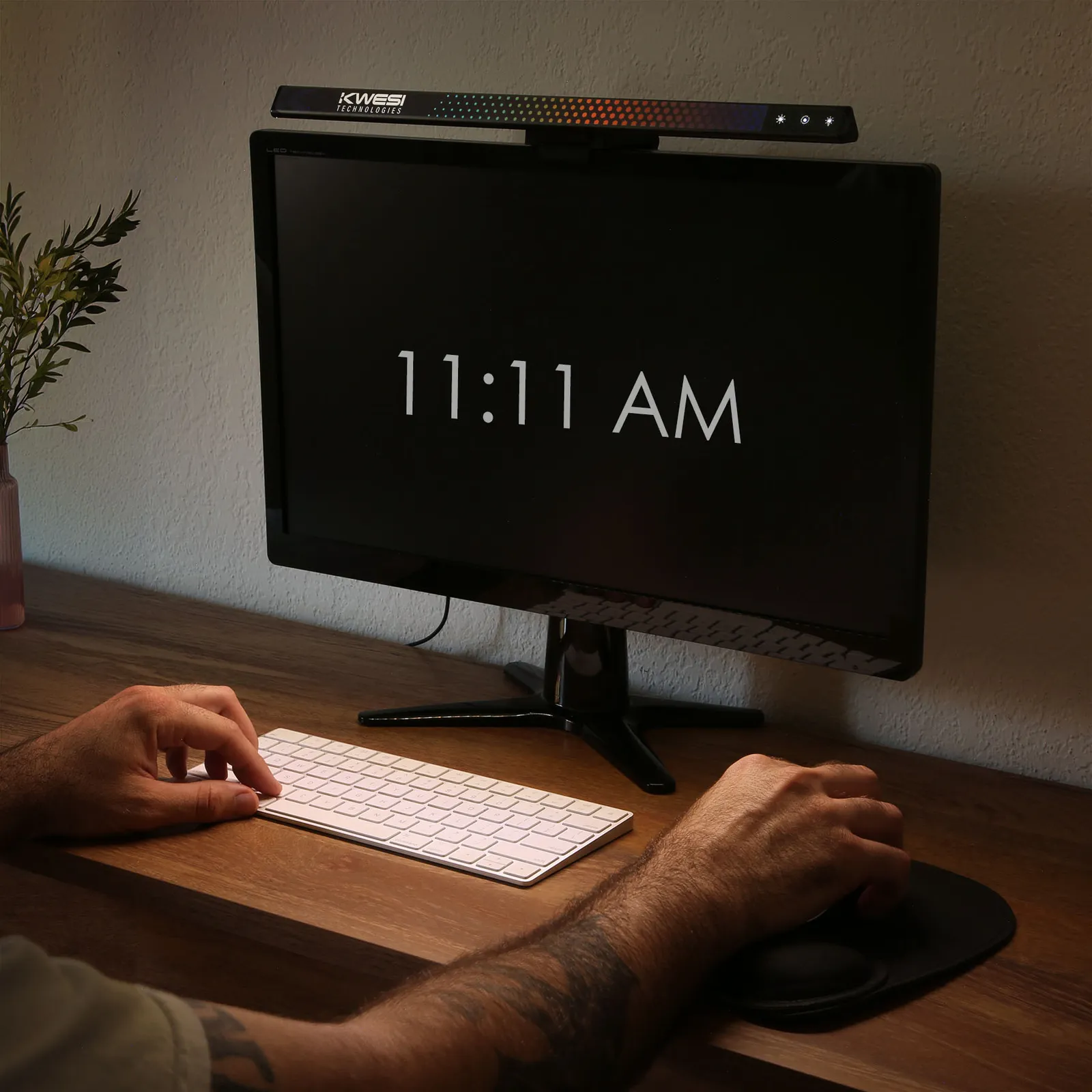 Monitor Light Bar Aluminum Clip-On Timer - 16.5 in - product view 2