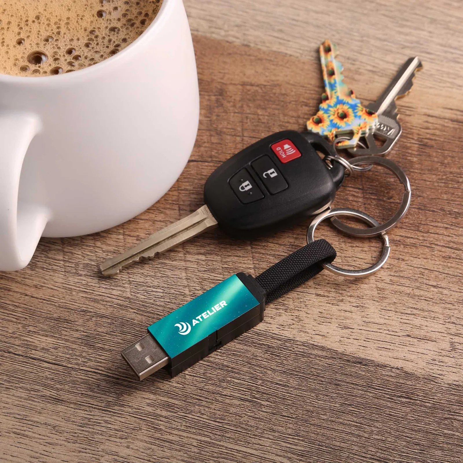 Keychain Charging Cable Magnetic Multi-Connector