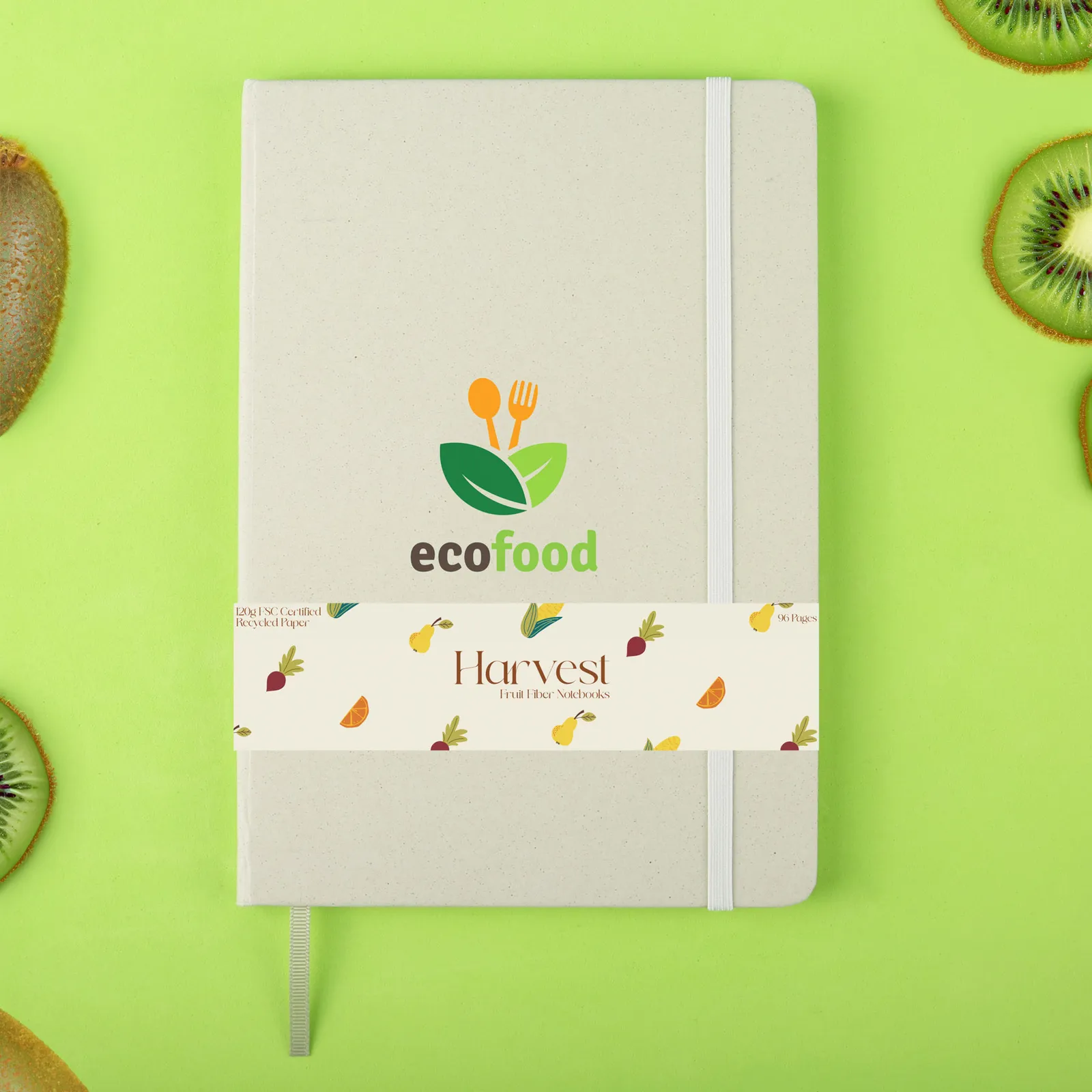 Notebook Recycled Fruit Fiber Cover - 6 x 8.5 in - product view 1
