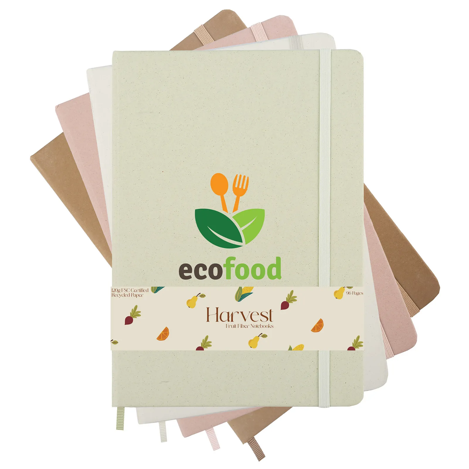 Notebook Recycled Fruit Fiber Cover - 6 x 8.5 in - product view 2