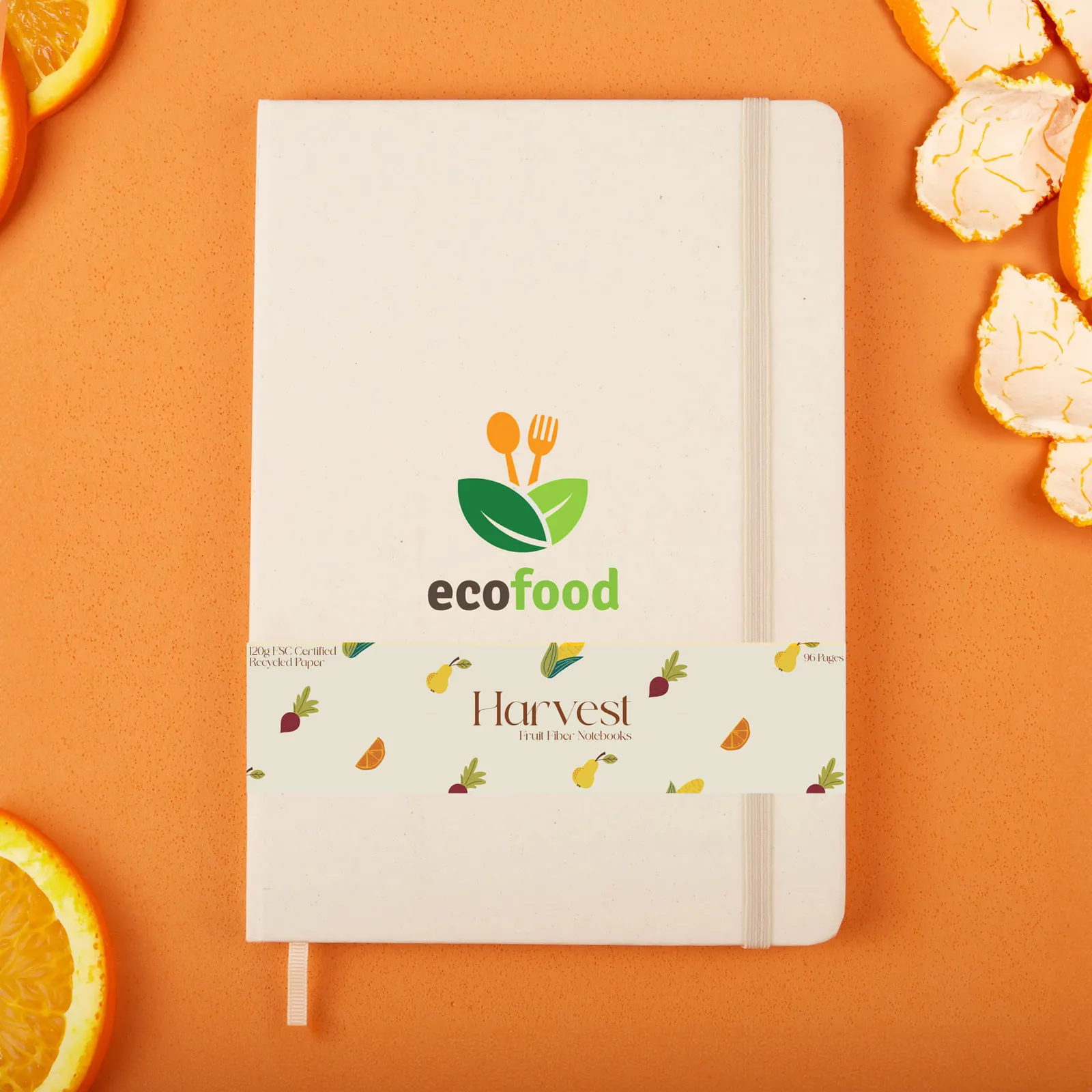 Notebook Recycled Fruit Fiber Cover - 6 x 8.5 in - product view 4