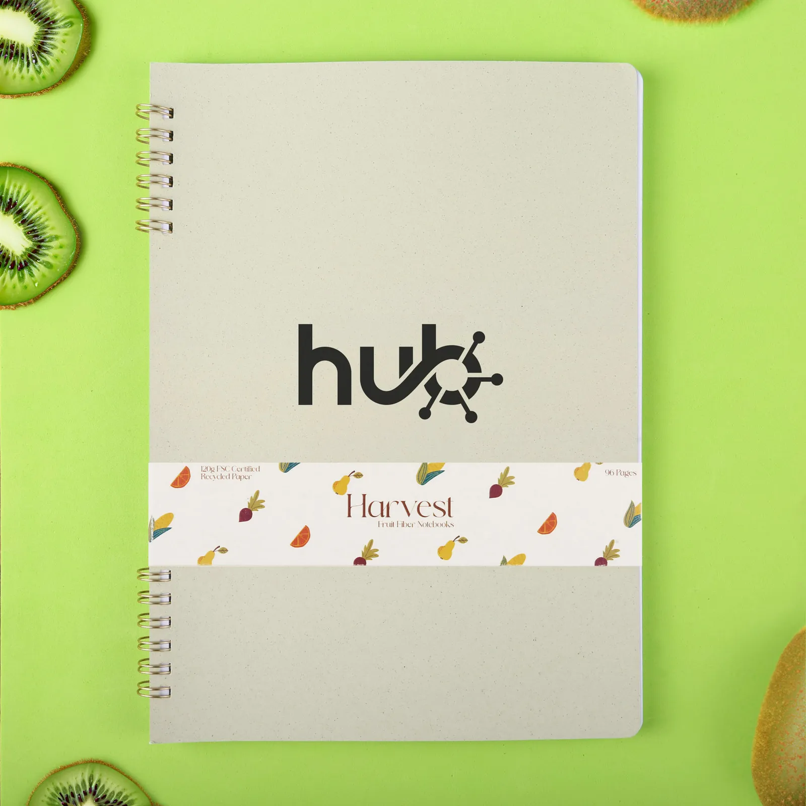 Ring Bound Notebook Recycled Fruit Fiber Cover - 7 x 9.75 in