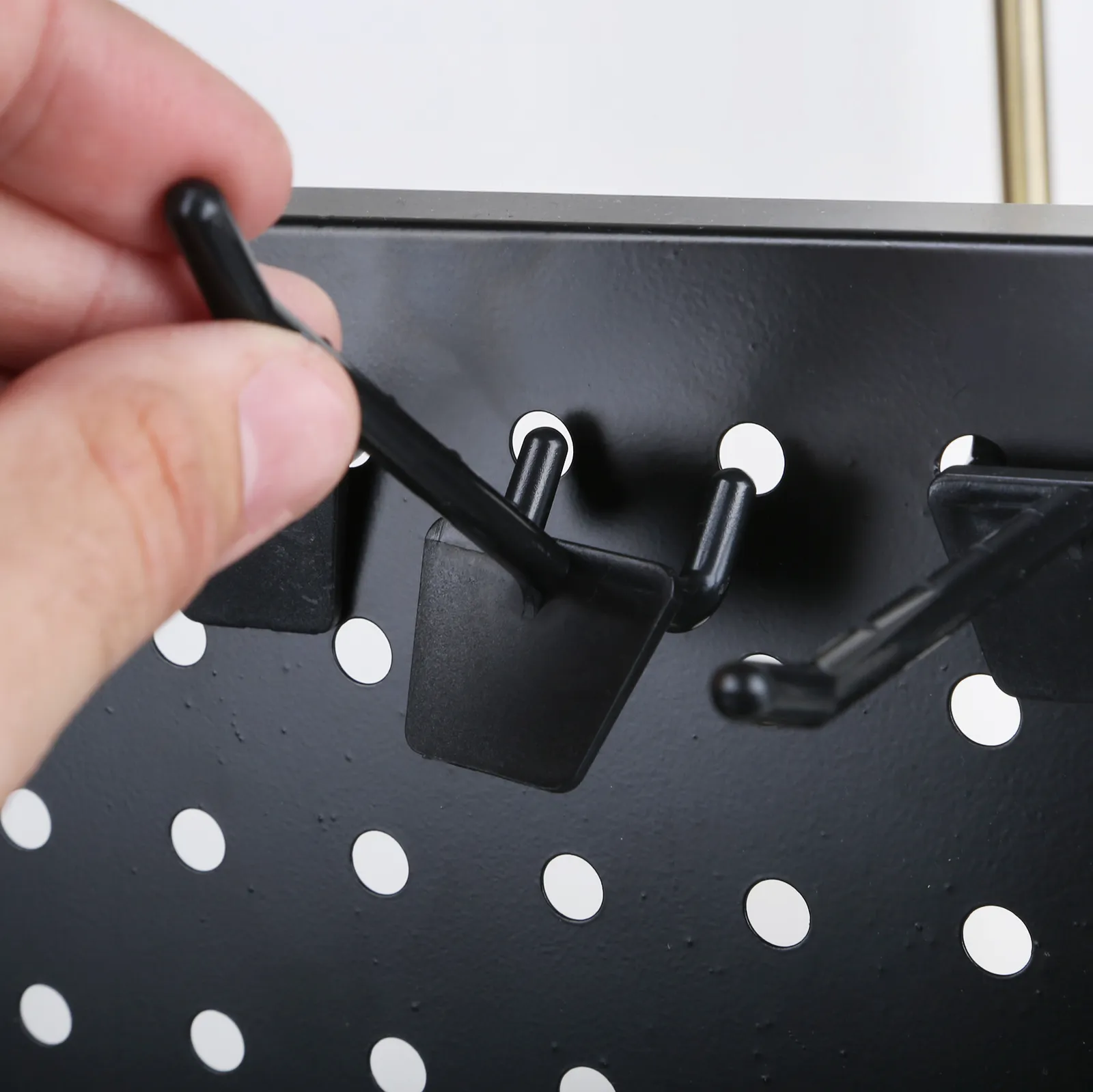 Desktop Pegboard Organizer Black Metal - 12 x 9 in - product view 3