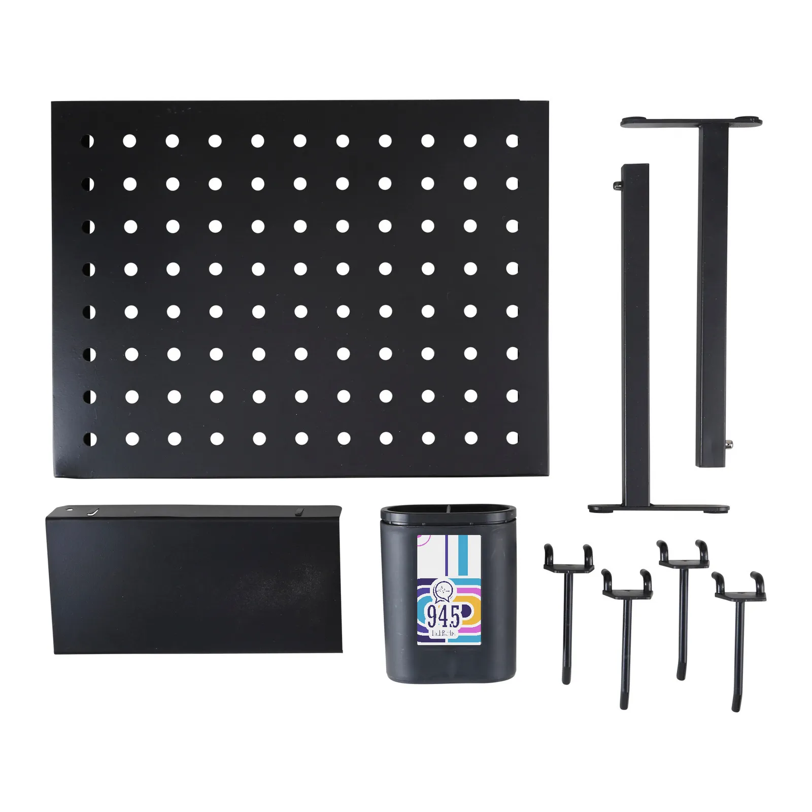 Desktop Pegboard Organizer Black Metal - 12 x 9 in - product view 6