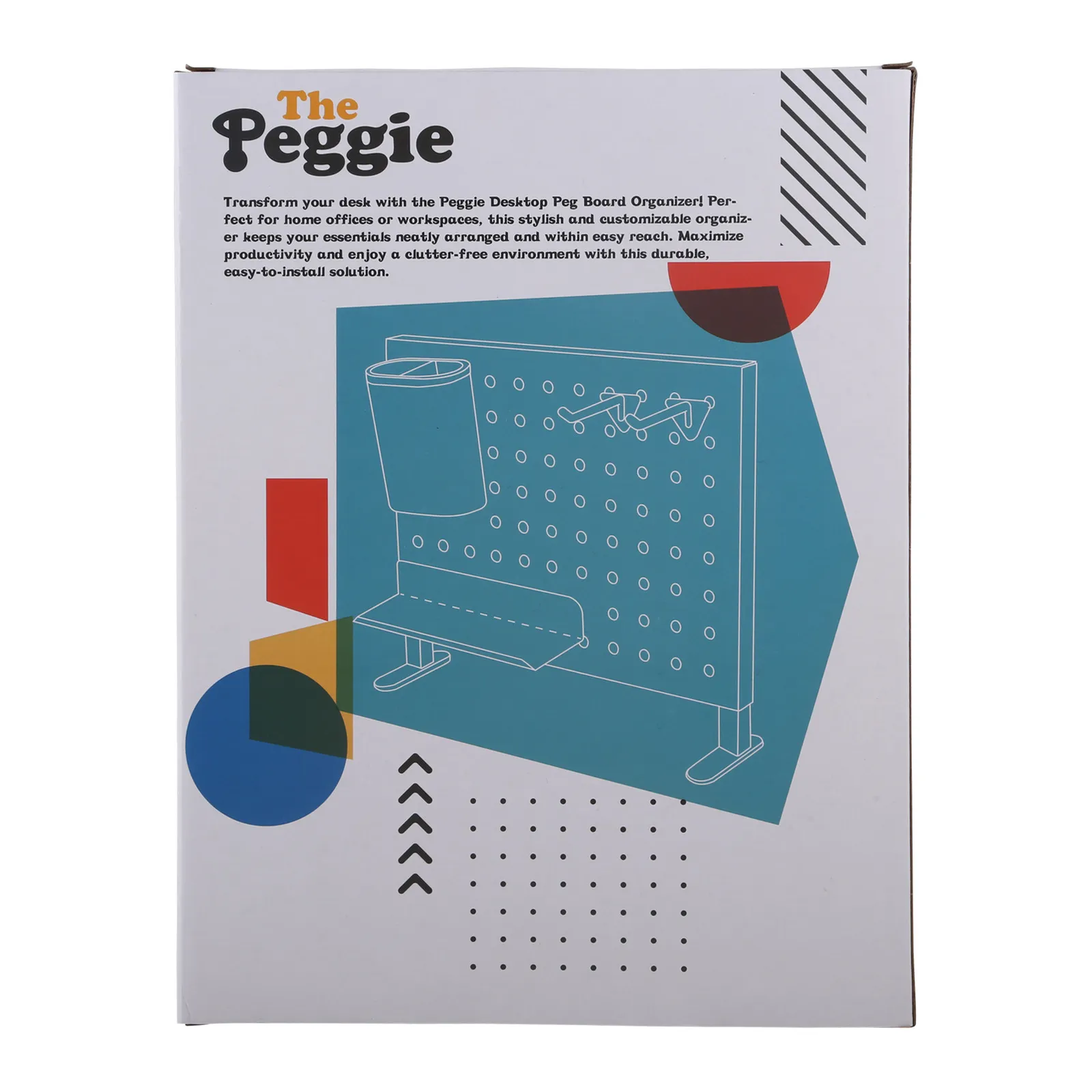 Desktop Pegboard Organizer Black Metal - 12 x 9 in - product view 11