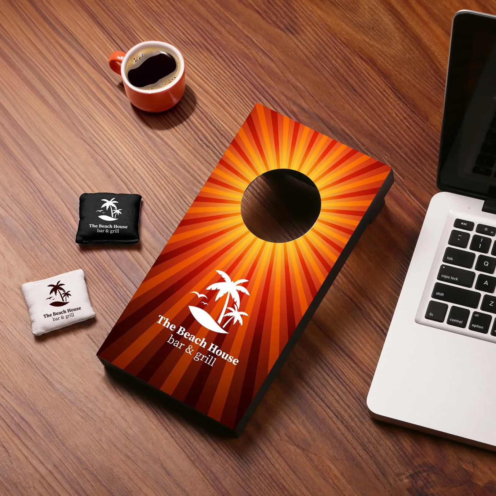 Desktop Cornhole Game Set with Carrying Bag - 10.5 x 5.4 in