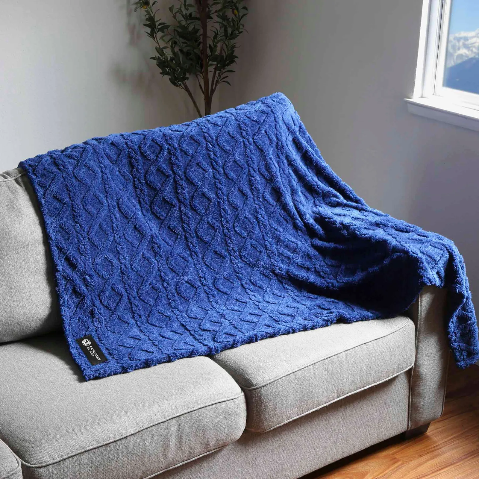 Sherpa Fleece Blanket RPET Recycled - 47 x 65 in