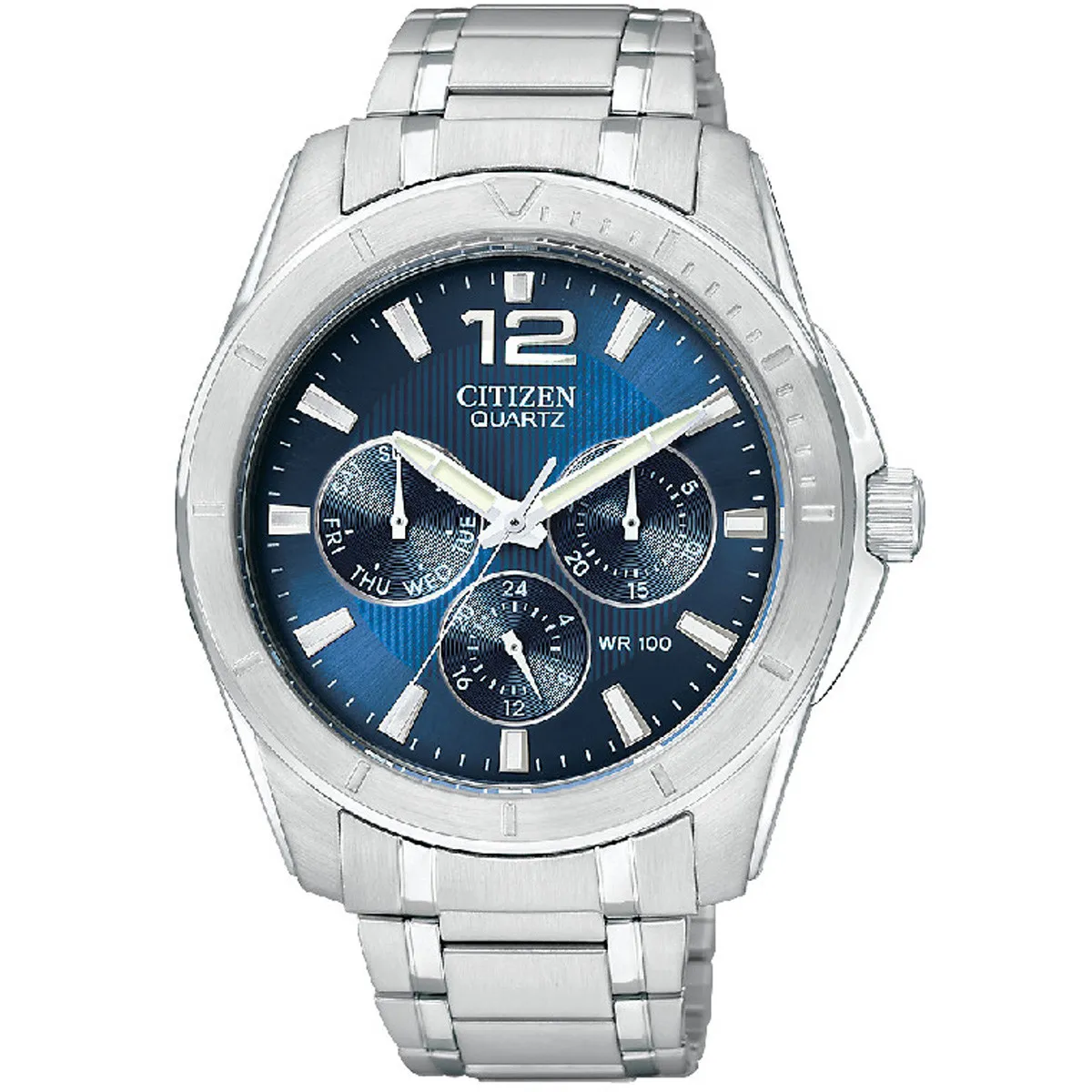 Citizen Men's Watch Blue Dial Silver-Tone - 41mm
