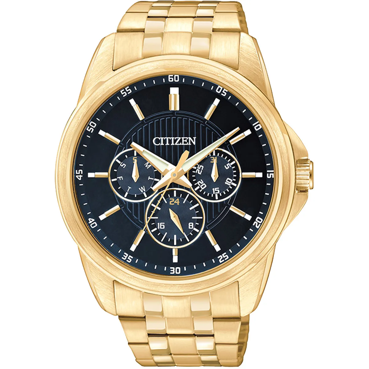 Citizen Men's Watch Blue Dial Gold-Tone - 42mm