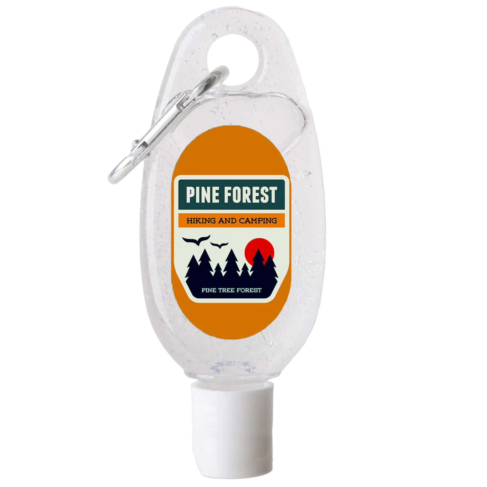 Aloe Vera Gel Tottle Bottle with Carabiner Clip - 2 oz