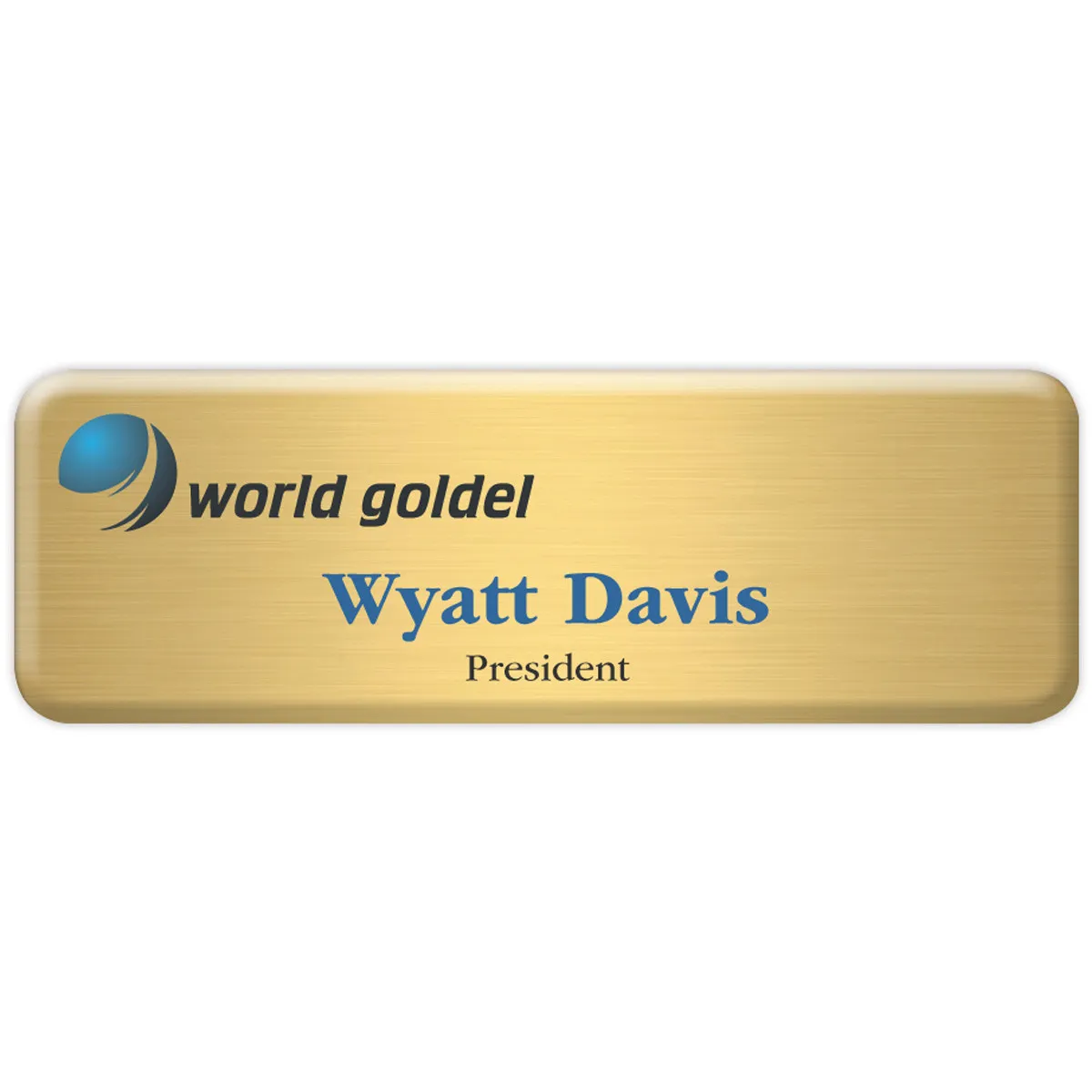 Name Badge Aluminum Full Color Custom Personalized - 0-3 sq in