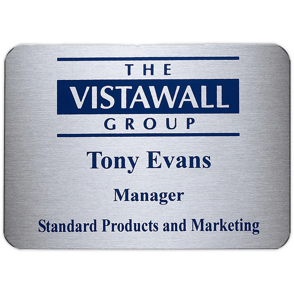 Name Badge Aluminum Full Color Custom Personalized - 6-9 sq in