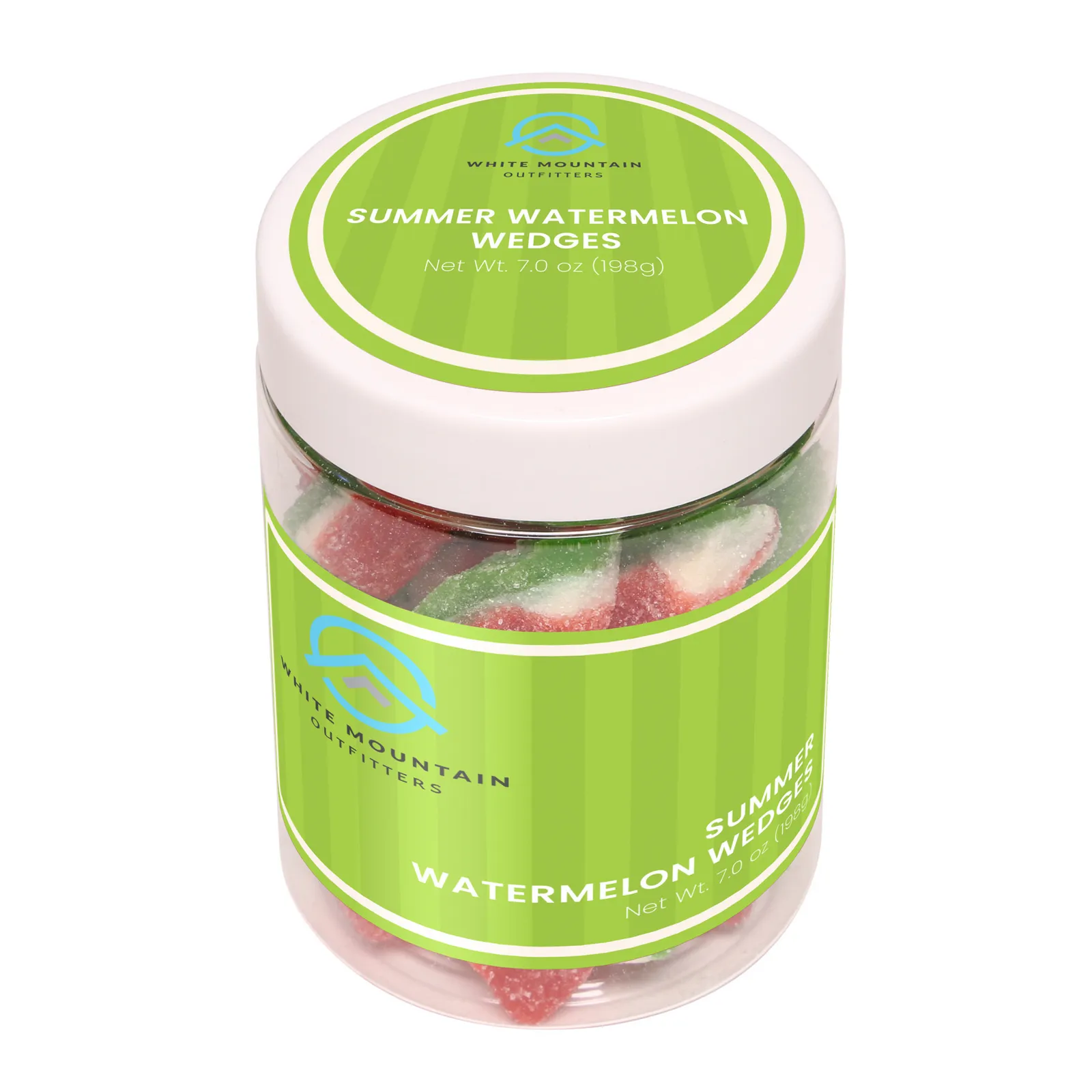 Watermelon Flavored Gummy Wedges Large Jar - 7 oz - product view 2
