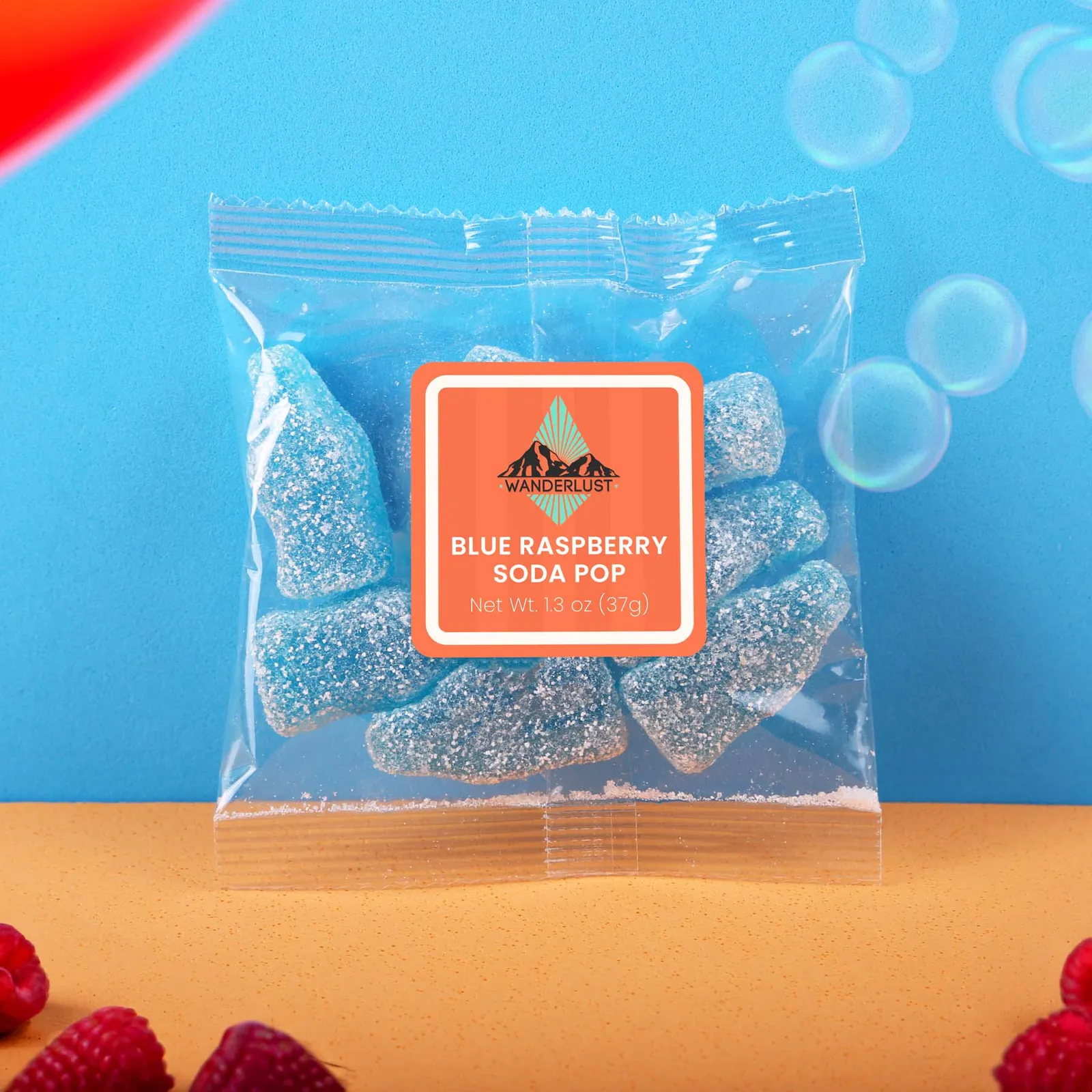 Blue Raspberry Gummy Bottles Taster Packet - 1.3 oz