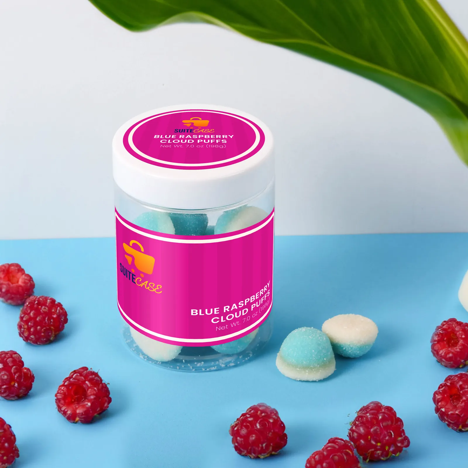 Gummy Cloud Puffs Blue Raspberry Flavor - 7 oz