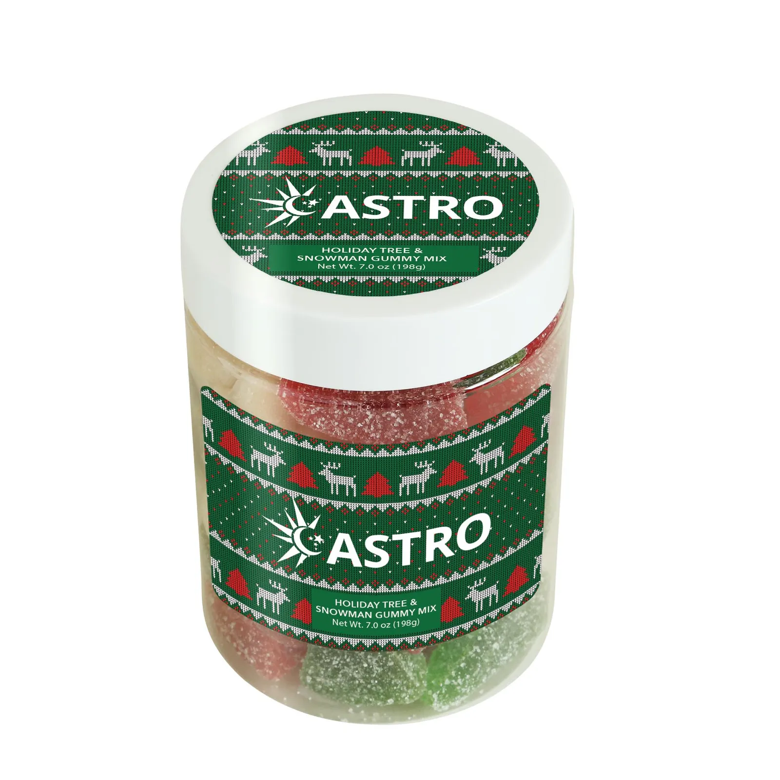 Holiday Gummy Mix Tree and Snowman Shapes - 7 oz - product view 2