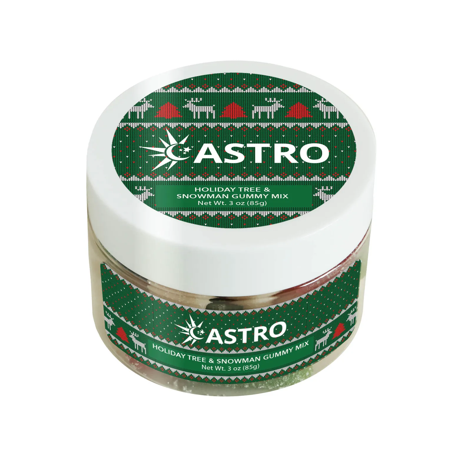 Holiday Gummy Mix Tree and Snowman Shapes - 3 oz - product view 2